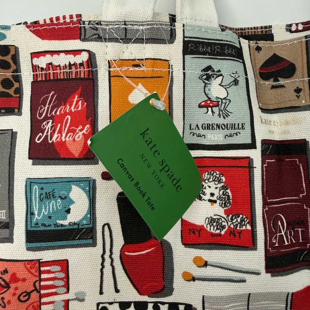 Kate spade matchbook multi color print tote bag purse - Picture 4 of 6